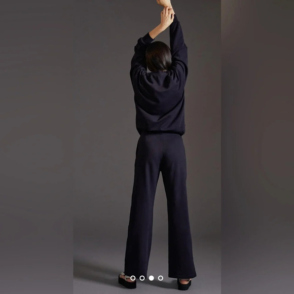 Favorite Daughter Black Pull On Drawstring Wide Legs Sweatpants Size M - Picture 2 of 9